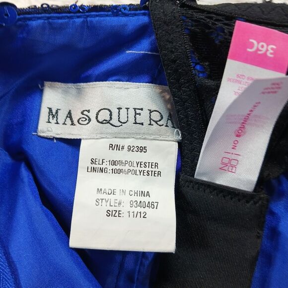 Masquerade Women's 11/12 Blue Sequined Ballerina Midi Dress. Lined. Fits 36C.... - Picture 6 of 12